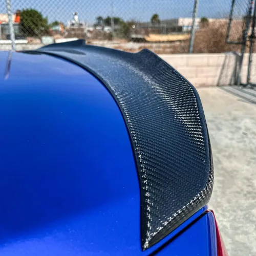 Vista 2 de Alerón estilo PSM de carbono real para Infiniti G35, G25, G37 Sedan de 4 puertas 2007-2015