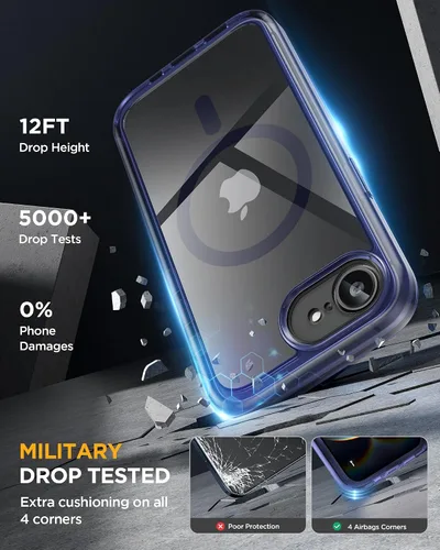 Vista 428 de Miracase Serie de vidrio para iPhone 11 de 6.1 pulgadas, funda protectora de cuerpo completo resistente mejorada con protector de pantalla de vidrio