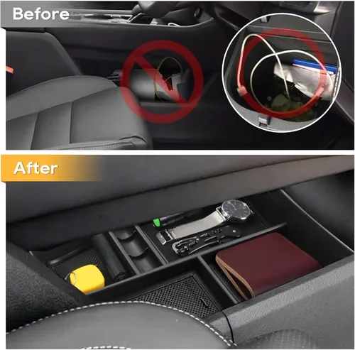 Vista 2 de LFOTPP Organizador de consola central inferior para Nissan Rogue 2021 2022 2023 2024 2025 2026 Nissan Rogue [S/SL/SV/Platinum] T33 Caja