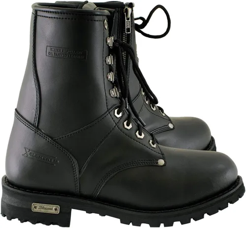 Vista 2 de Xelement 1446 Men's 'Vigilant' Black Leather Logger Boots with Inside Zipper