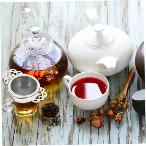 Vista 4 de Filtro de té de malla fina para café, tetera de metal, filtros de té de malla metálica suelta, filtro de embudo de té, filtro de té de metal