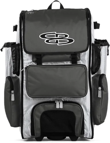 Vista 31 de Boombah Rolling Superpack - Bolsa para equipo de béisbol/sóftbol, varios colores, mango telescópico y capacidad para 4 murciélagos, versión