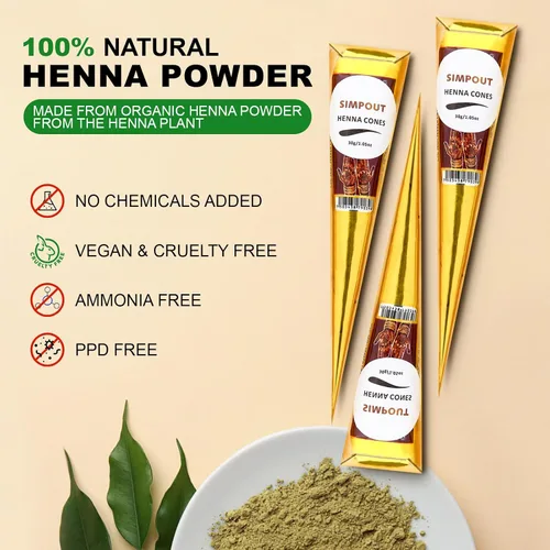 Vista 4 de Conos 100% para el cabello, pasta de cabello lista para usar, fácil de usar, perfecto para teñir el cabello, paquete de 6 unidades (E01 negro)