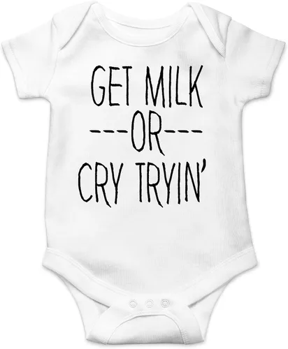 Vista 13 de Get Milk or Cry Tryin - Ropa de bebé - Divertidos trajes para recién nacidos para niños y niñas