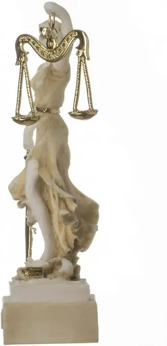 Vista 6 de Diosa griega Themis 5.5" Estatua ciega dama justicia abogada regalo dorado