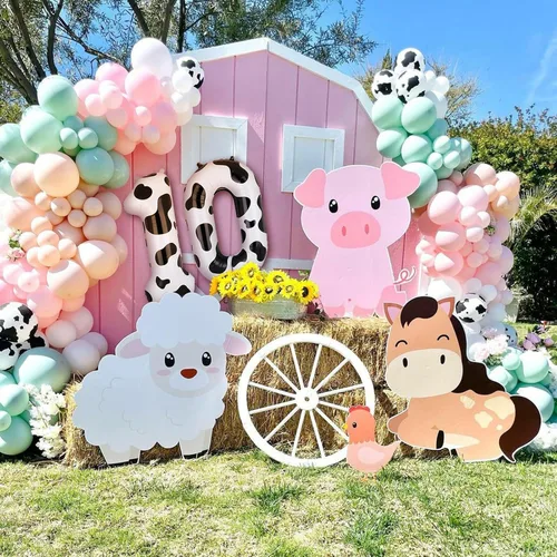 Vista 5 de Globos con estampado de vaca de 40 pulgadas, globo de número 0 blanco y negro con temática de vaquera, suministros de decoración de fiesta