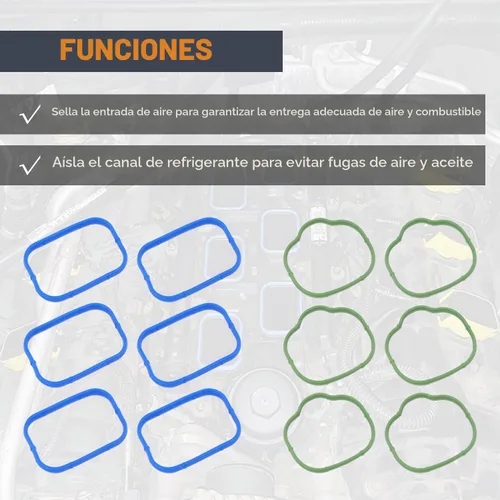 Vista 6 de MS97204 MS97205 Juego de juntas de colector de admisión para Jeep de 3.6L Compatible con Wrangler Grand Cherokee, Chrysler 200 300, Dodge