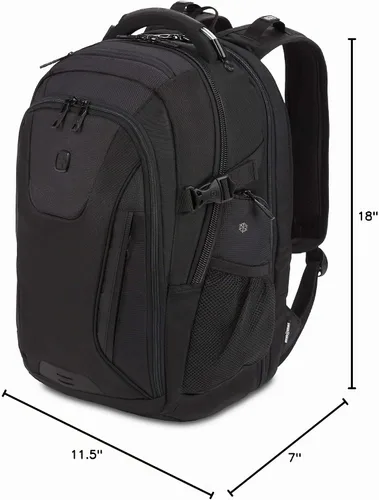 Vista 10 de SwissGear 5358 USB ScanSmart Mochila para Portátil de 16", Negro, Grande