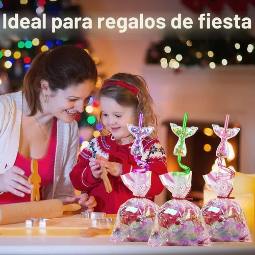 Vista 6 de 24 pajitas de sirena con purpurina para fiesta de cumpleaños de sirena bajo