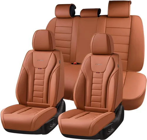 Vista 40 de Coverado Juego completo de fundas de asiento de automóvil, protector impermeable para asiento de automóvil, cojín de asiento de cuero, fundas