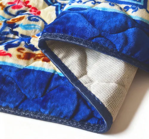 Vista 6 de JE JOUE Alfombra de oración musulmana, islámica, suave, grande, para oración islámica, islámica, gruesa para hombres y mujeres, Janamaz, Sajadah Azul