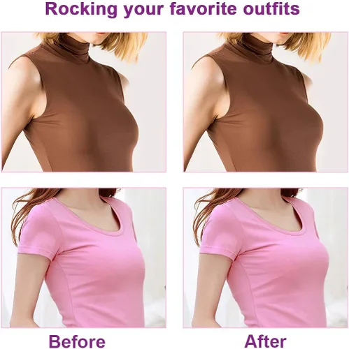 Vista 7 de Niidor Nipplecovers Breast Lift Petals Brown Silicone bra Push up Adhesive Reusable Pasties for Women