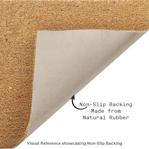 Vista 7 de Fab Habitat Felpudo floral extra grueso, tejido a mano, duradero, fibra de coco natural, entrada, puerta delantera, porche, patio, minimalista