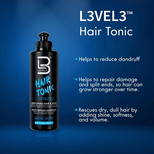 Vista 2 de L3 Tónico capilar Level 3 - Hidratante capilar para mujeres y hombres - Impacto fresco para mayor brillo y volumen del cabello