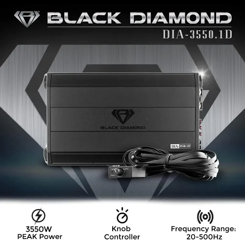 Vista 2 de Black Diamond DIA-3550.1D Amplificador de audio para coche - 1 canal, monobloque, clase D, 3550 vatios