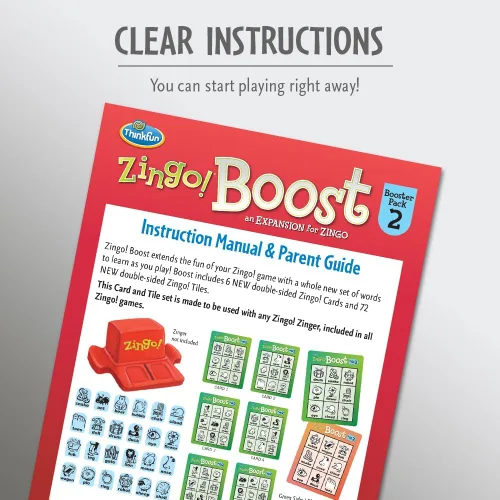 Vista 2 de ThinkFun Zingo! Booster Pack #2 - Paquete de expansión para el popular juego Zingo! Diseñado para niños a partir de 4 años Juego de rompecabezas
