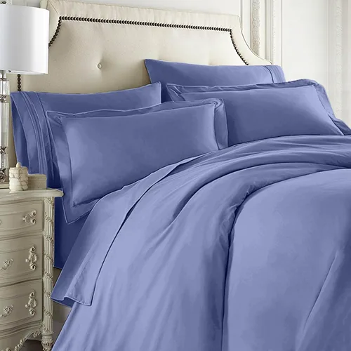 Vista 9 de Clara Clark Juego completo de ropa de cama de 5 piezas que incluye sábanas bajeras y planas, funda de edredón, fundas de almohada