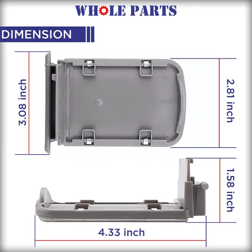 Vista 7 de Whole Parts - Conjunto de palanca para dispensador de refrigerador Whole Parts DA97-11867A, repuesto y compatible con algunos refrigeradores