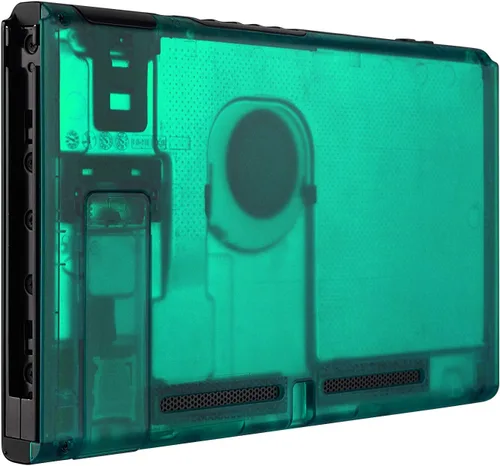 Vista 5 de eXtremeRate Placa trasera para consola Nintendo Switch, carcasa NS Joycon (versión D-Pad) con botones coloridos, carcasa de repuesto para Nintendo