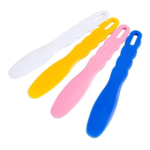 Vista 2 de BONEW 6pcs Surtido Dental Lab Plástico Mezcla Espátula para Material de Impresión Alginato