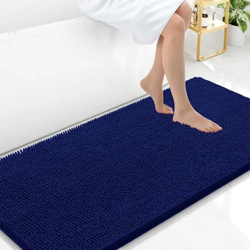 Vista 92 de Arotive Alfombras de baño de felpilla extrasuaves y absorbentes, de 24 x 16 pulgadas, lavables a máquina, parte trasera de goma antideslizante