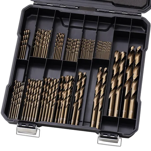 Vista 11 de 1inch Drill Bit for Metal and Hardened Steel, M35 Cobalt 1/2 Inch Reduced Shank Industrial Grade Heavy Duty Drill Bit, with Index Storage Case