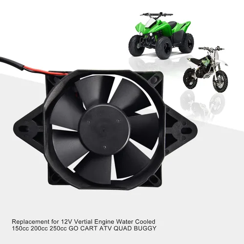 Vista 5 de GOOFIT Reemplazo de ventilador de refrigeración de radiador cuadrado de 12 V CC para ATV de 200 cc y 250 cc refrigerado por agua para motocross Go