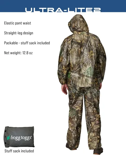 Vista 3 de FROGG TOGGS Traje de lluvia impermeable transpirable Ultra-Lite2 de 2 capas para hombre
