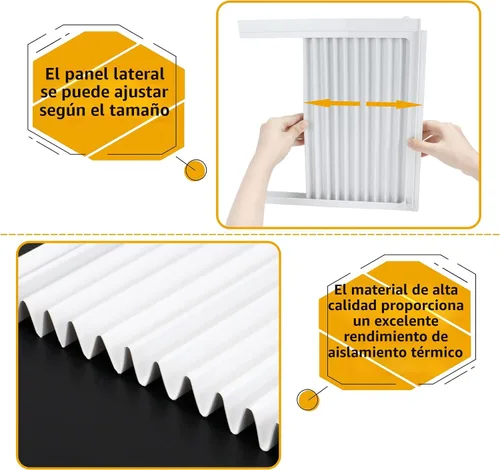 Vista 5 de LBG Products Juego de panel lateral y marco de aire acondicionado de ventana, kit de relleno de acordeón de CA, se adapta a la mayoría