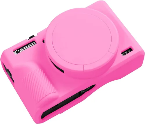 Vista 15 de Funda G7X Mark III, Funda Protectora para Cámara Digital Canon Powershot G7X Mark III, Funda de Silicona con Cubierta de Lente Extraíble, Funda