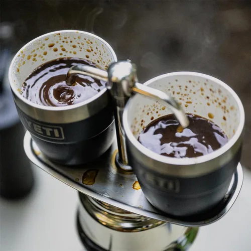 Vista 6 de YETI Rambler - Vaso apilable de 4 onzas, acero inoxidable, taza de café/espresso aislada al vacío, 2 unidades Blanco