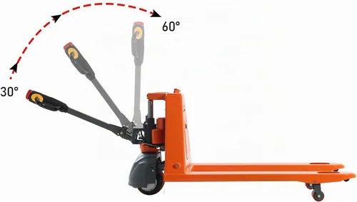 Vista 8 de Tory Carrier - Gato de palet eléctrico completo, capacidad de 3300 libras Naranja
