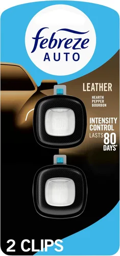 Vista 13 de Febreze Ambientador de coche con clip de ventilación, eliminador de olores, aroma ámbar automático, 2 clips