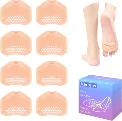 Vista 9 de Almohadillas metatarsianas para mujeres y hombres, paquete de 8 cojines para aliviar el dolor de pies, almohadillas de panal para el neuroma