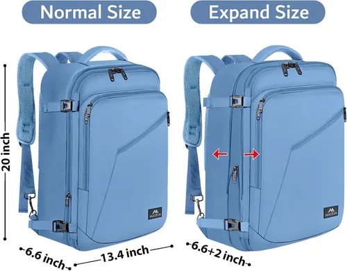 Vista 61 de MATEIN - Mochila de viaje extragrande de 10.56 galones, mochila de viaje ampliable apta para aerolíneas, para viajeros de fin de semana, hombres