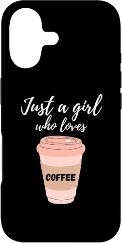 Vista 32 de Just A Girl Who Loves Coffee Funny Java Lover Design Cute Case for iPhone 16