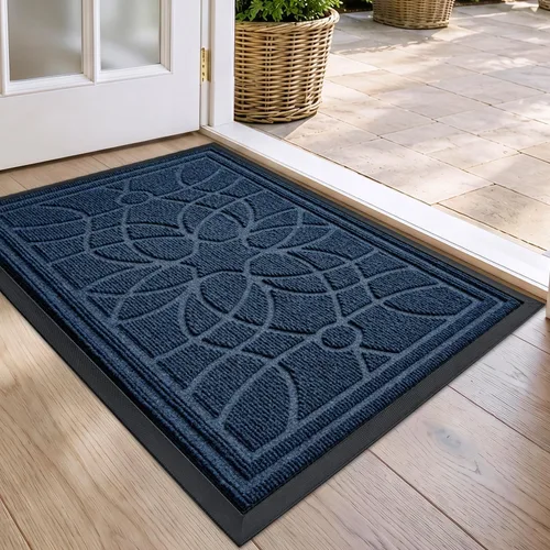 Vista 10 de DEXI Tapete para puerta delantera, entrada exterior, 24 x 36 pulgadas Negro
