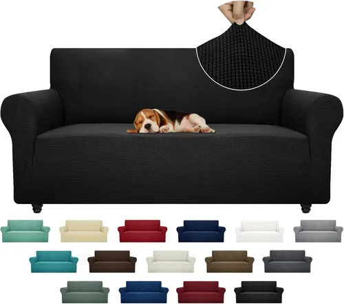 Vista 78 de ZNSAYOTX Funda súper elástica para silla (30"-47"), nuevas fundas de silla a rayas para sala de estar, aptas para perros y mascotas, protector