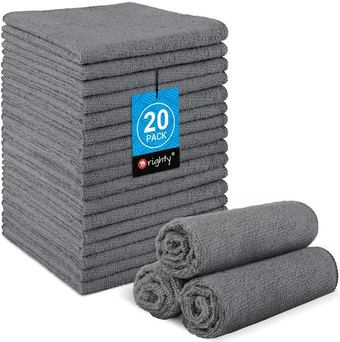 Vista 18 de Orighty Paquete de 5 toallas faciales de microfibra, altamente absorbentes y suaves al tacto, toallas de mano para baño, hotel, spa y gimnasio, 11.5