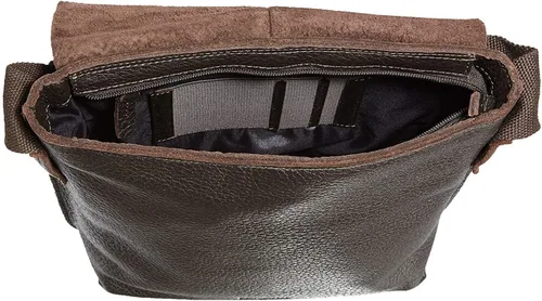 Vista 2 de Bugatti Milano Bolso bandolera vertical de piel 9", Marrón, Único