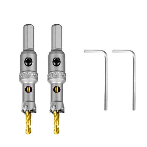 Vista 59 de SALI Kit de sierra perforadora TCT de 1 pulgada (1.024 in) con punta de carburo de tungsteno con broca piloto chapada en titanio para metal, acero