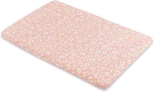 Vista 3 de Babyletto Sábanas de muselina para cuna para niñas y niños en margarita
