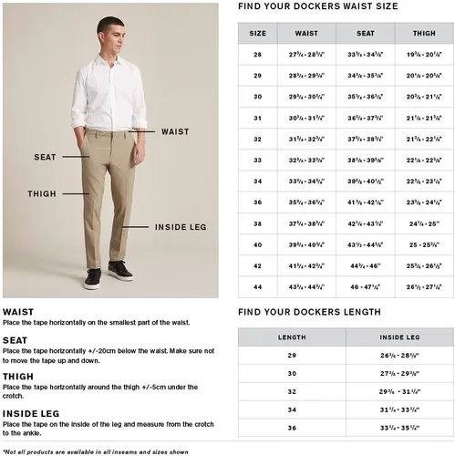 Vista 4 de Dockers - Pantalones Signature Lux elásticos de algodón para hombre, color caqui