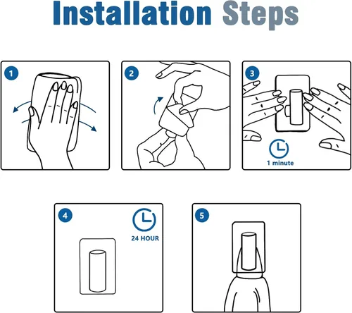 Vista 5 de Ganchos adhesivos negros para toallas de baño montados en la pared, paquete de 4 ganchos para toallas de baño, soporte para bata, gancho de acero