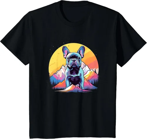 Vista 37 de French Bulldog Dog Men Women Kids T-Shirt Asphalt Grey