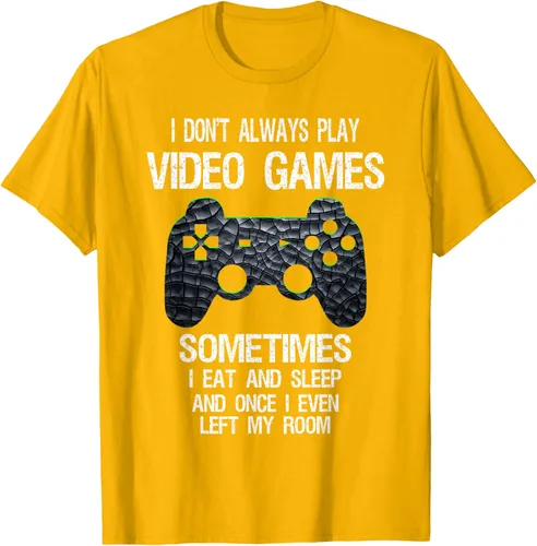Vista 61 de Funny Gamer Video Games - Camiseta para niños y adolescentes, ajuste clásico, color negro, mezcla de algodón, Negro