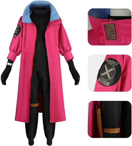 Vista 4 de Disfraz de Vash la estampida, capa de trinchera, traje para cosplay, uniforme de Halloween para hombre