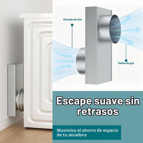 Vista 4 de 84049 Rejilla de ventilación para secadora de periscopio, adaptador de ventilación telescópico ajustable de acero inoxidable mejorado de 0-5