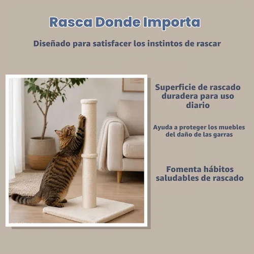 Vista 3 de Poste rascador para mascotas Trixie productos Parla, Beige