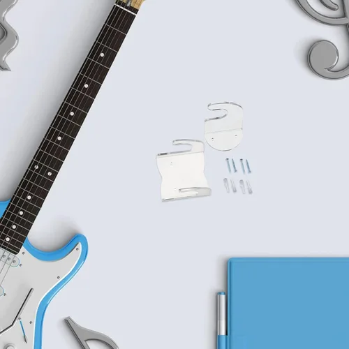 Vista 5 de DOITOOL Soporte de pared para guitarra horizontal, acrílico transparente acústica/clásica/eléctrica, soporte para ukelele banjo, exhibición